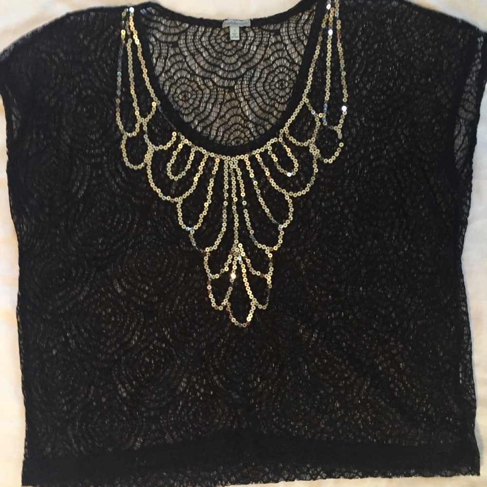 Black Mesh Top